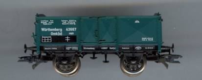 Offener Wagen Omk[u] der W&uuml;rttembergischen Staatsbahn