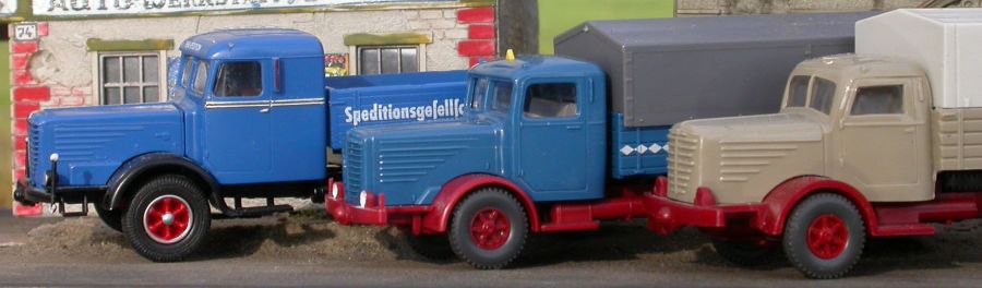 B�ssing 8000 Kabinenvergleich: Brekina, Wiking neu, Wiking alt