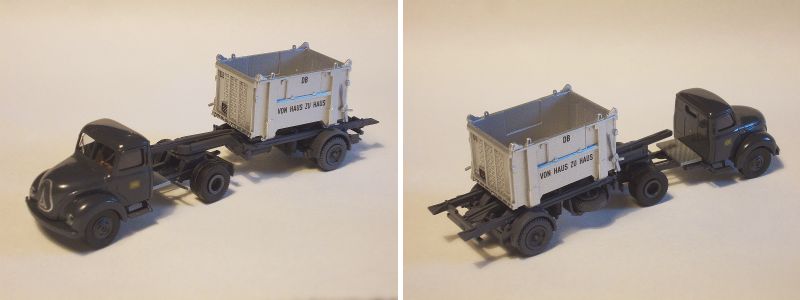 BZF mit Magirus-Hauber-Zugmaschine von Brekina/Artitec