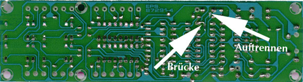 Der Schaltdekoder mit den zu &auml;ndernden Stellen