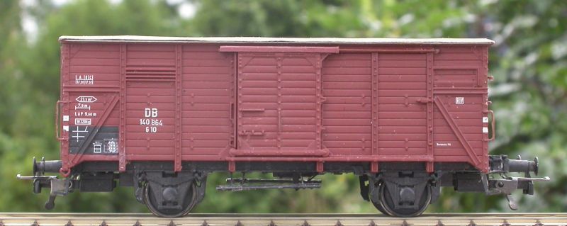 M�rklin G 10 mit abgebauter Handbremse, Roco-Fahrwerk