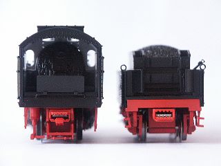 Kupplungsseiten von Lok und Tender