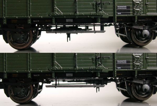 Anordnung der Kkgbr: unten richtig, oben falsch