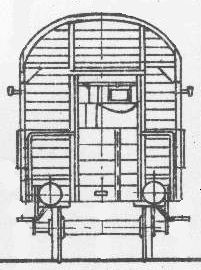 Zeichnung der Stirnansicht eines Gl 11 mit Bremserhaus